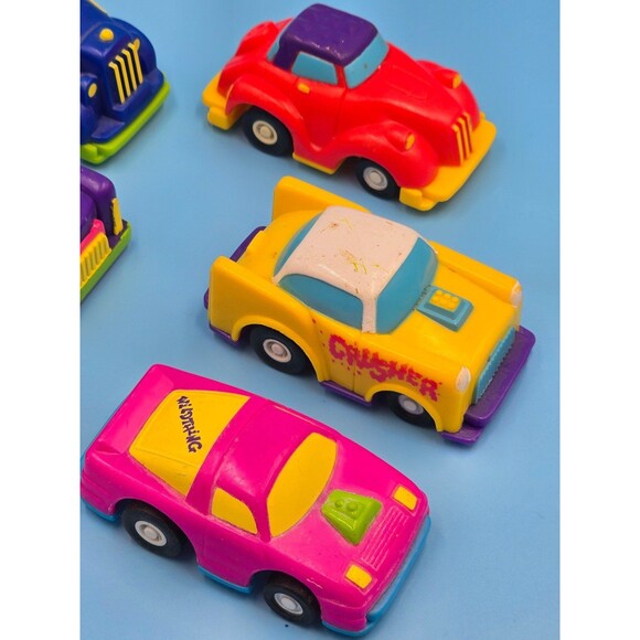 Vintage 1992 Wendy's Wild Thing Fun Speed Bumper Cars complete set of 6 - Picture 3 of 4